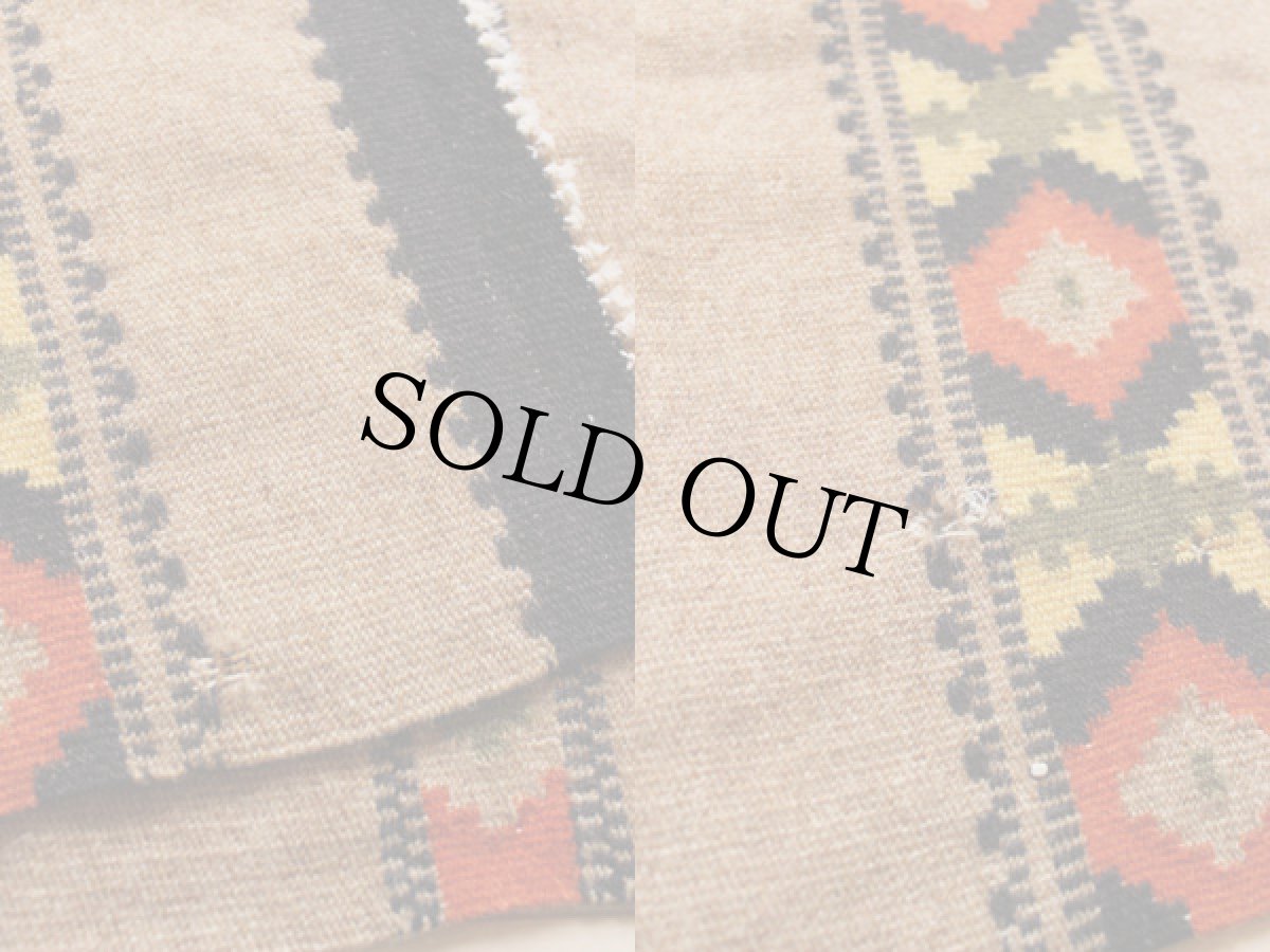 画像3: ビンテージ ネイティブ ラグ マット (3)