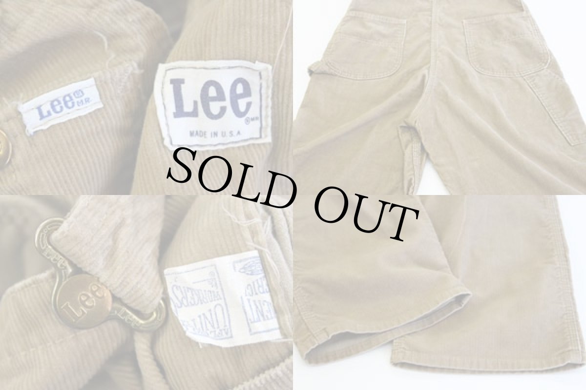 画像3: 70s USA製 Leeリー コーデュロイ オーバーオール w32 (3)