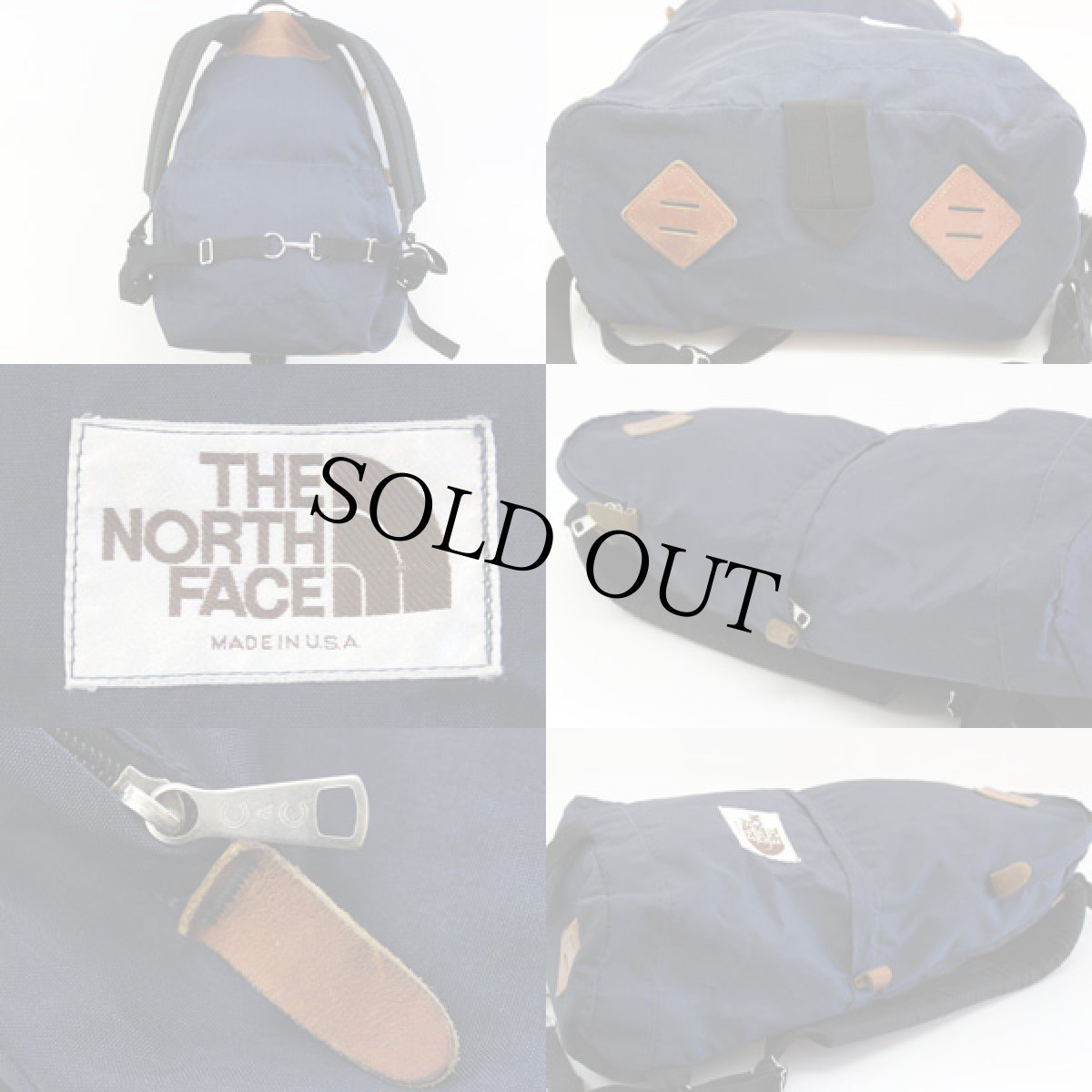 画像2: 70s USA製 THE NORTH FACEノースフェイス 2気筒 ナイロン デイパック 紺★リュックサック (2)