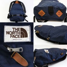 画像2: 70s USA製 THE NORTH FACEノースフェイス 2気筒 ナイロン デイパック 紺★リュックサック (2)