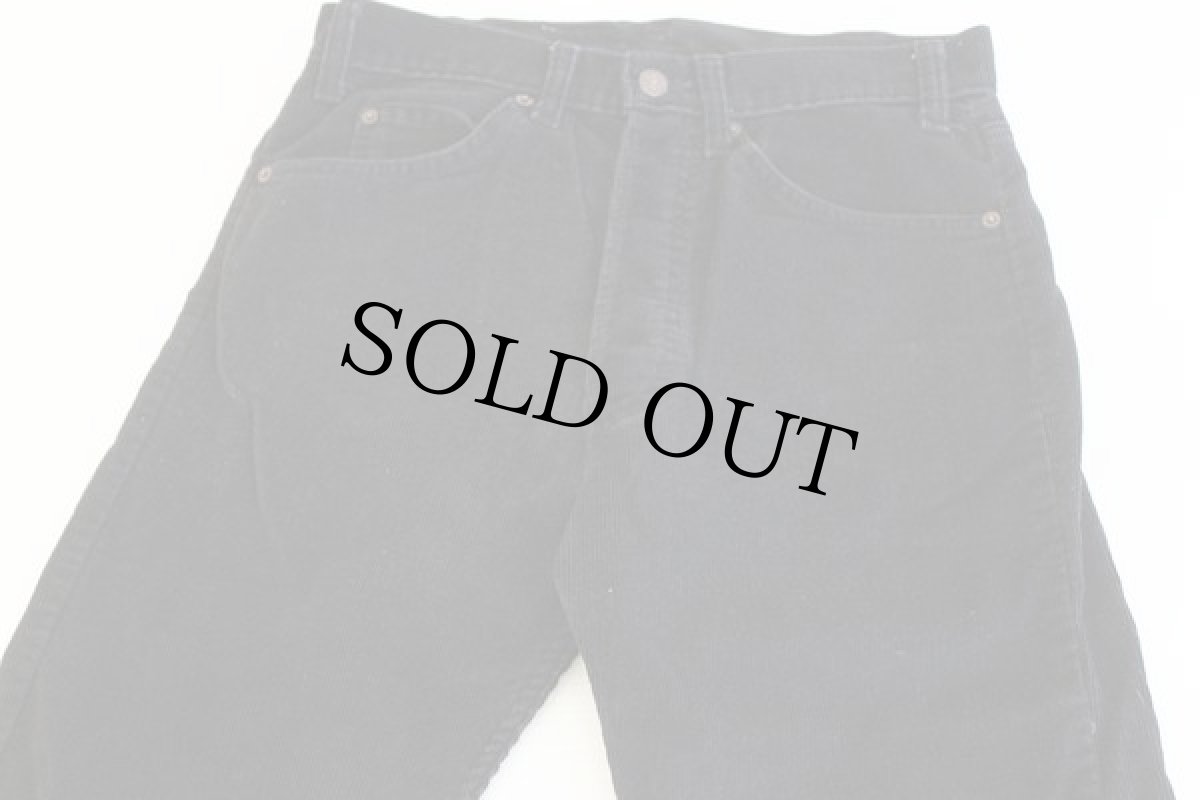 画像2: 80s USA製 Levi'sリーバイス 521-0558 コーデュロイパンツ 黒 w32 (2)