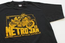 画像1: 80s USA製 METRO JAM 88 BLACK ANGELS MC Tシャツ 黒 M (1)