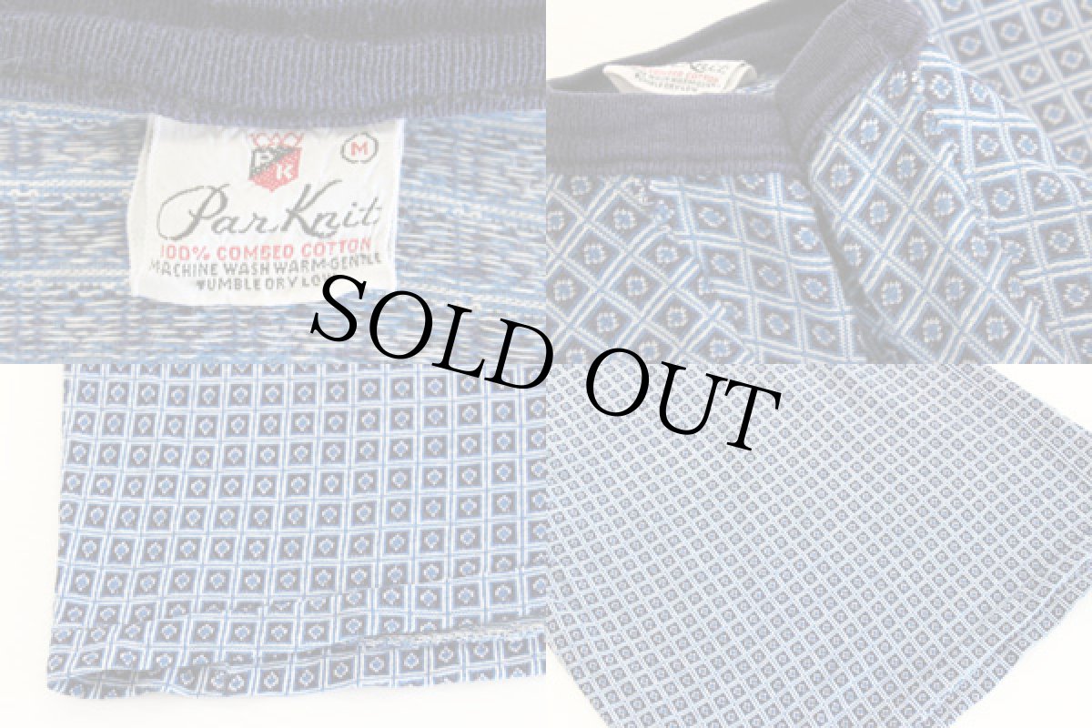 画像3: 70s Par Knit 総柄 ジャガードTシャツ M (3)