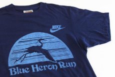 画像1: 70s USA製 Hanes NIKEナイキ Tシャツ 紺 M (1)