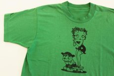 画像1: 80s BETTY BOOP ベティ ブープ Tシャツ 緑 (1)