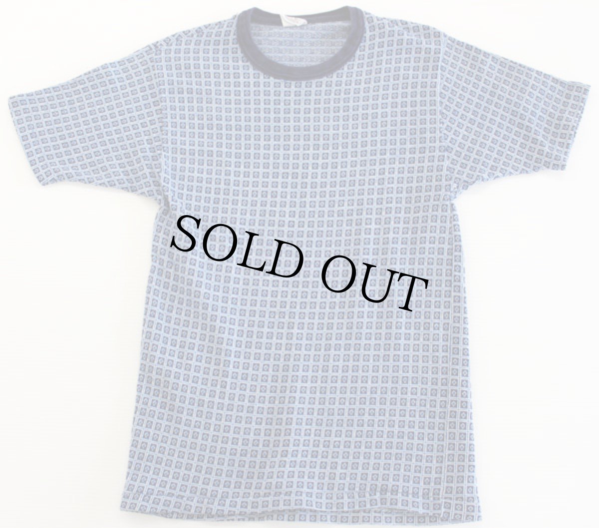 画像2: 70s Par Knit 総柄 ジャガードTシャツ M (2)