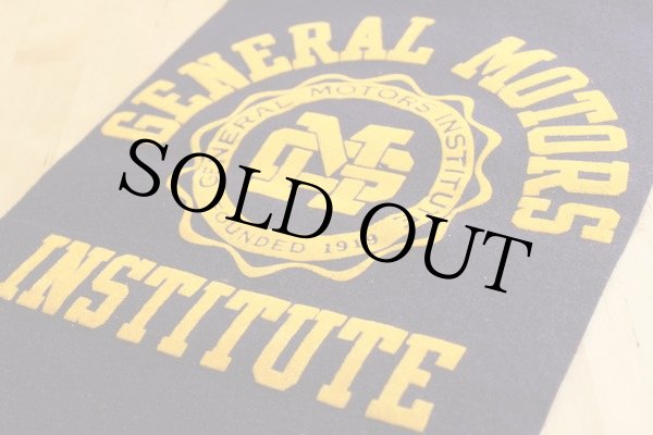 ビンテージ GENERAL MOTORS INSTITUTE フロッキープリント フェルト