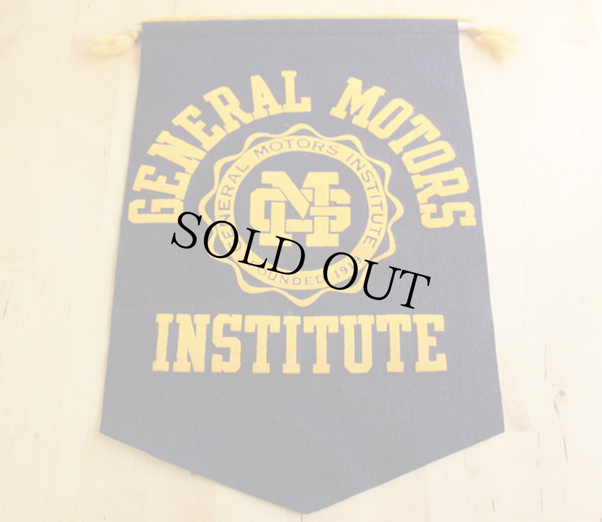 画像2: ビンテージ GENERAL MOTORS INSTITUTE フロッキープリント フェルト ペナント (2)
