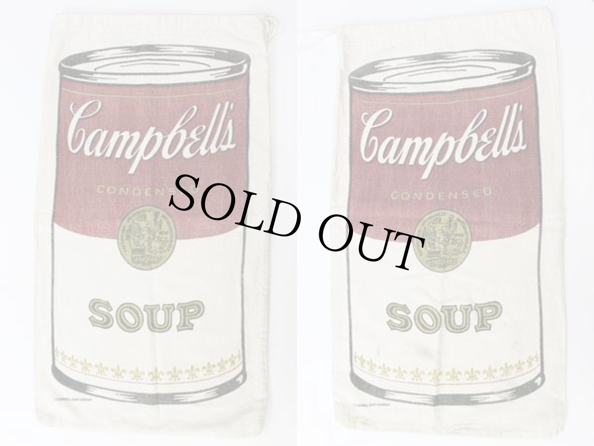 画像2: ビンテージ Campbell's SOUP キャンベル スープ 染み込みプリント 布袋★アンディウォーホル (2)