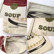 画像3: ビンテージ Campbell's SOUP キャンベル スープ 染み込みプリント 布袋★アンディウォーホル (3)