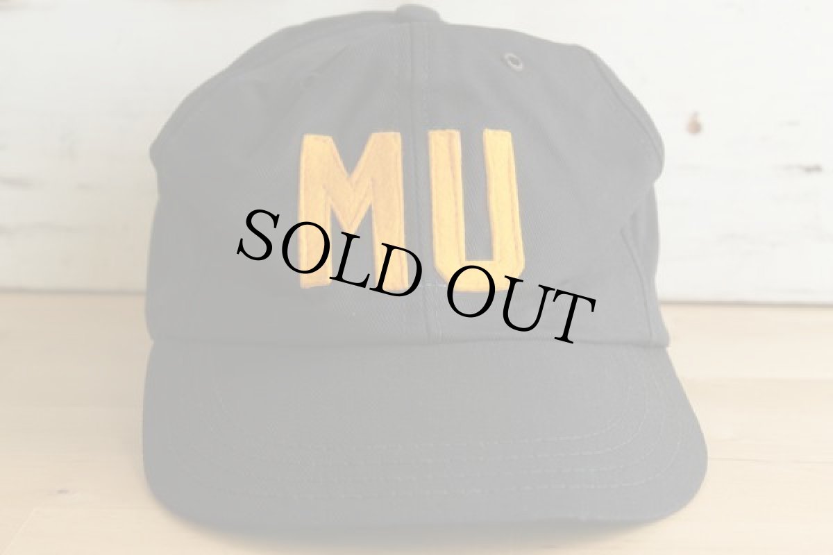 画像2: 60's MUフェルトパッチ ベースボールキャップ 黒M (2)