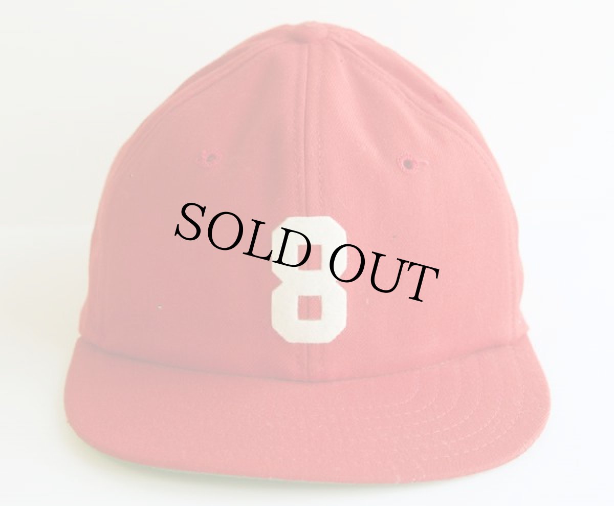 画像2: 60s WILBAC フェルトパッチ ウール ベースボールキャップ 赤 M (2)