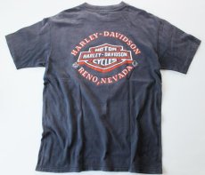 画像2: 80s USA製 HARLEY-DAVIDSONハーレー ダビッドソン コットンTシャツ 墨黒  L (2)