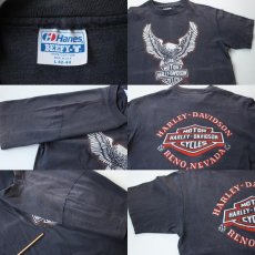 画像3: 80s USA製 HARLEY-DAVIDSON ハーレー ダビッドソン コットンTシャツ 炭黒  L (3)