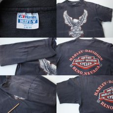 画像3: 80s USA製 HARLEY-DAVIDSONハーレー ダビッドソン コットンTシャツ 墨黒  L (3)