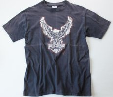 画像1: 80s USA製 HARLEY-DAVIDSON ハーレー ダビッドソン コットンTシャツ 炭黒  L (1)