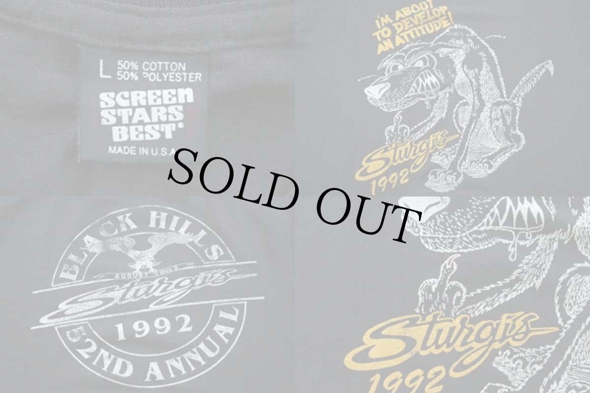 画像3: 90s Sturgisスタージス Tシャツ 黒 L (3)