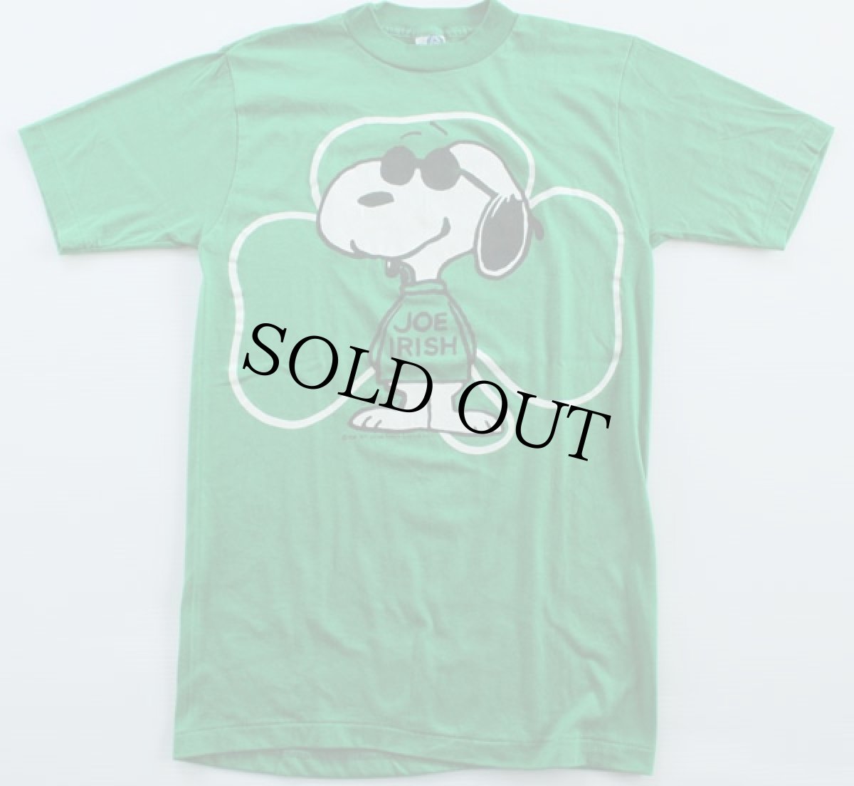 画像2: 80s USA製 ARTEX スヌーピー JOE IRISH クローバー Tシャツ 緑 M (2)