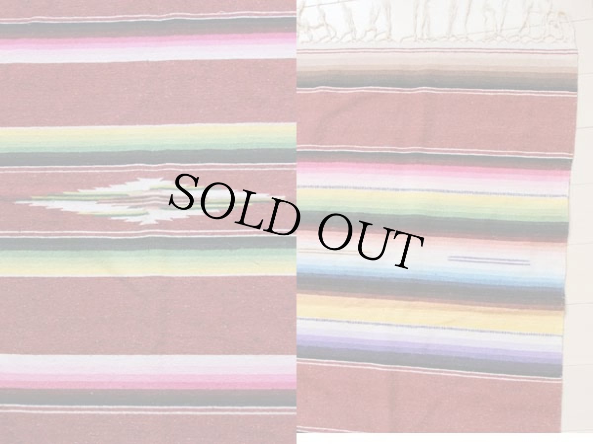 画像3: ビンテージ メキシカンラグ サラペ 大判 (3)