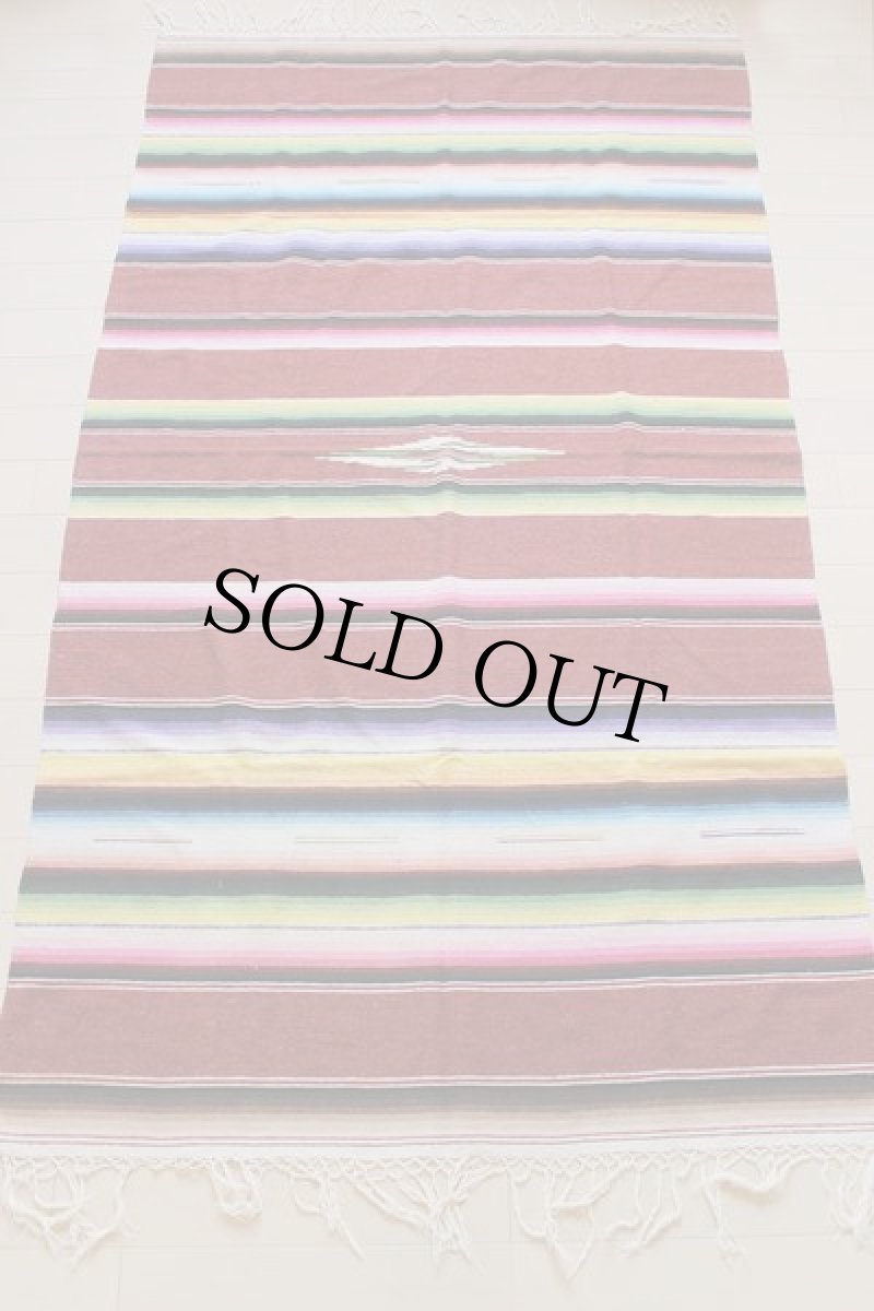 画像2: ビンテージ メキシカンラグ サラペ 大判 (2)