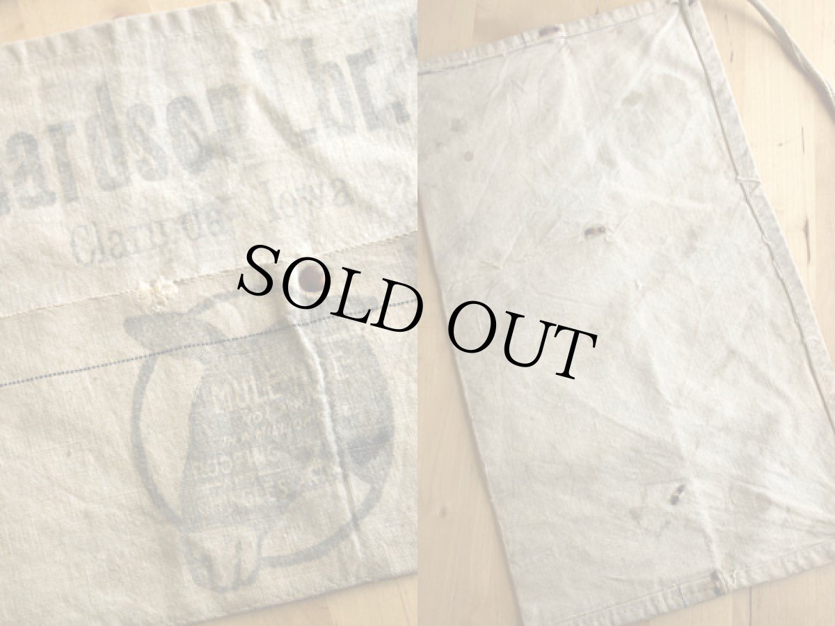 画像3: ビンテージ Richadson Lbr 耳付き キャンバス ワークエプロン 生成り (3)