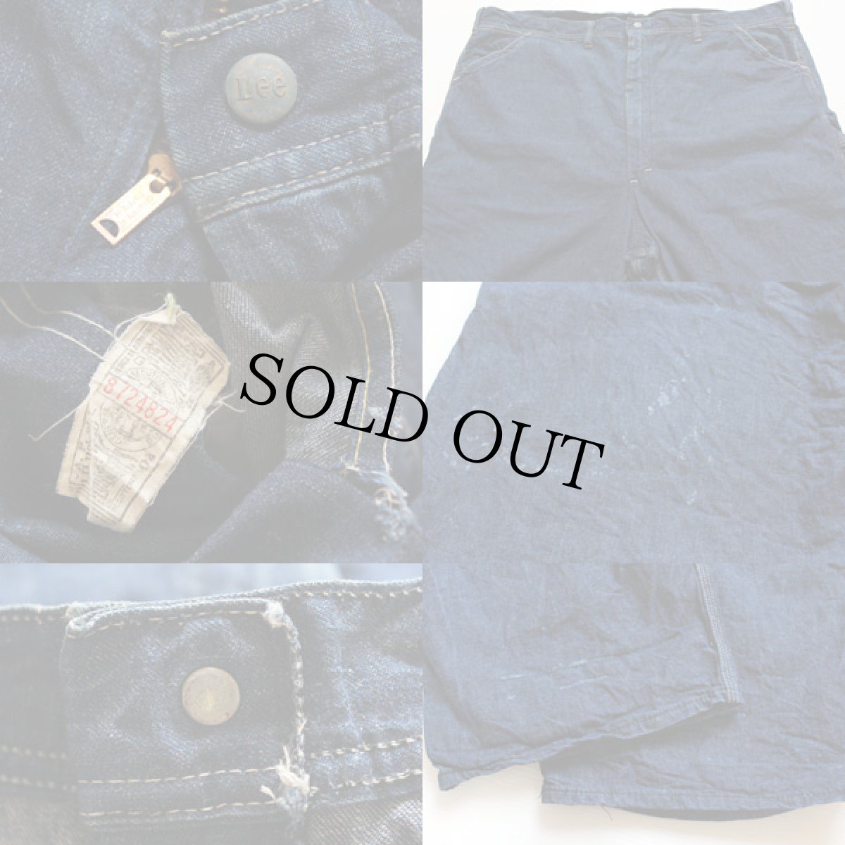 画像3: 50s Leeリー デニム ペインターパンツ w50★特大 (3)