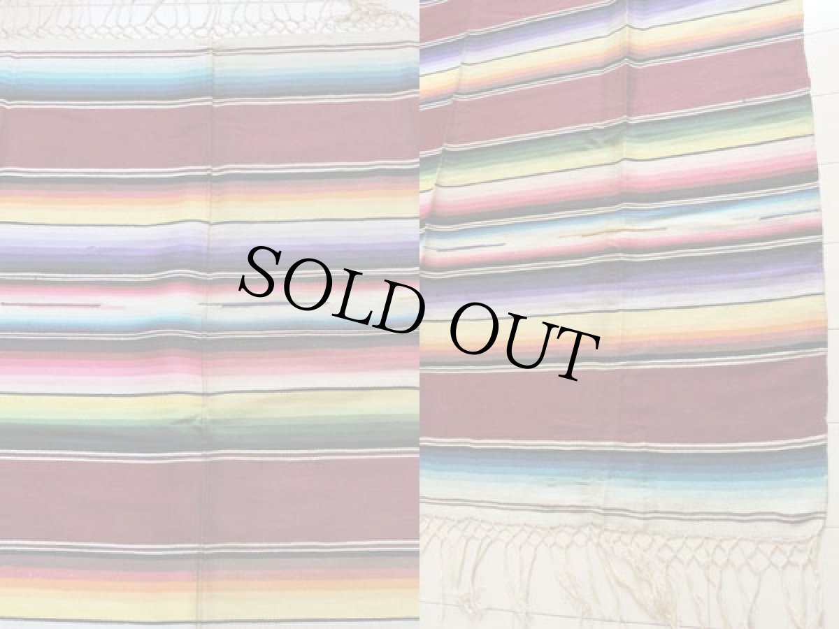 画像3: ビンテージ メキシカンラグ サラペ (3)