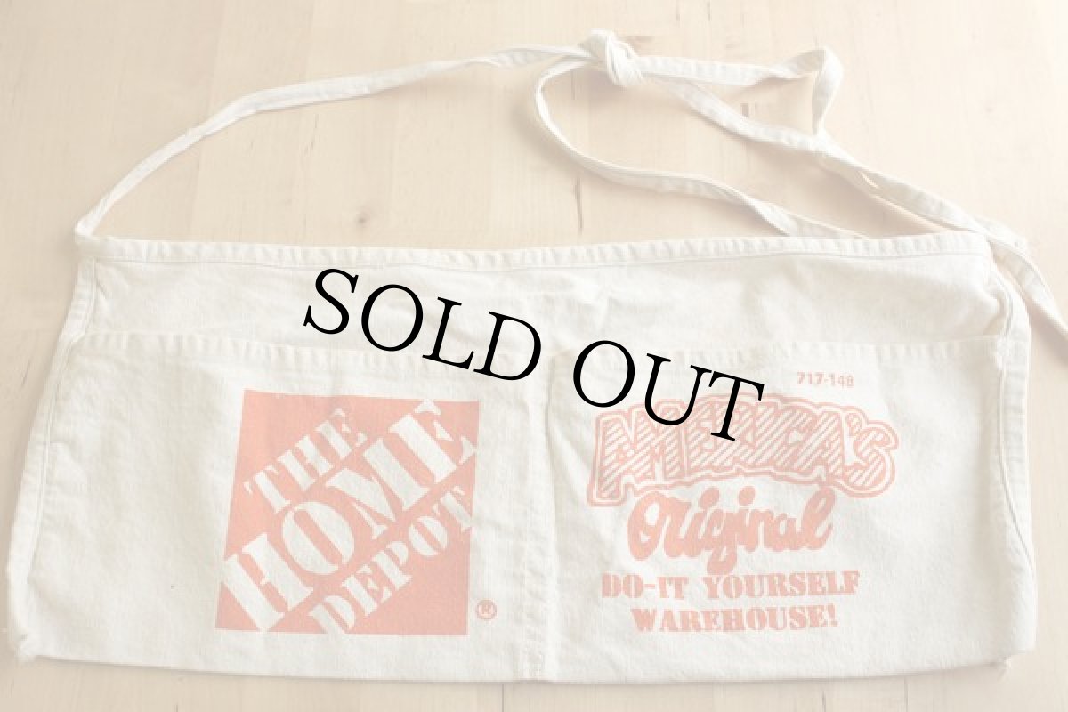 画像2: ビンテージ HOME DEPOT キャンバス ワークエプロン 生成り (2)