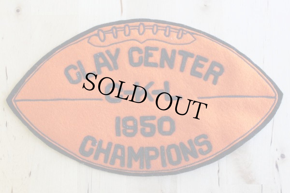 画像2: 50s フットボール フェルトパッチ★ワッペン (2)