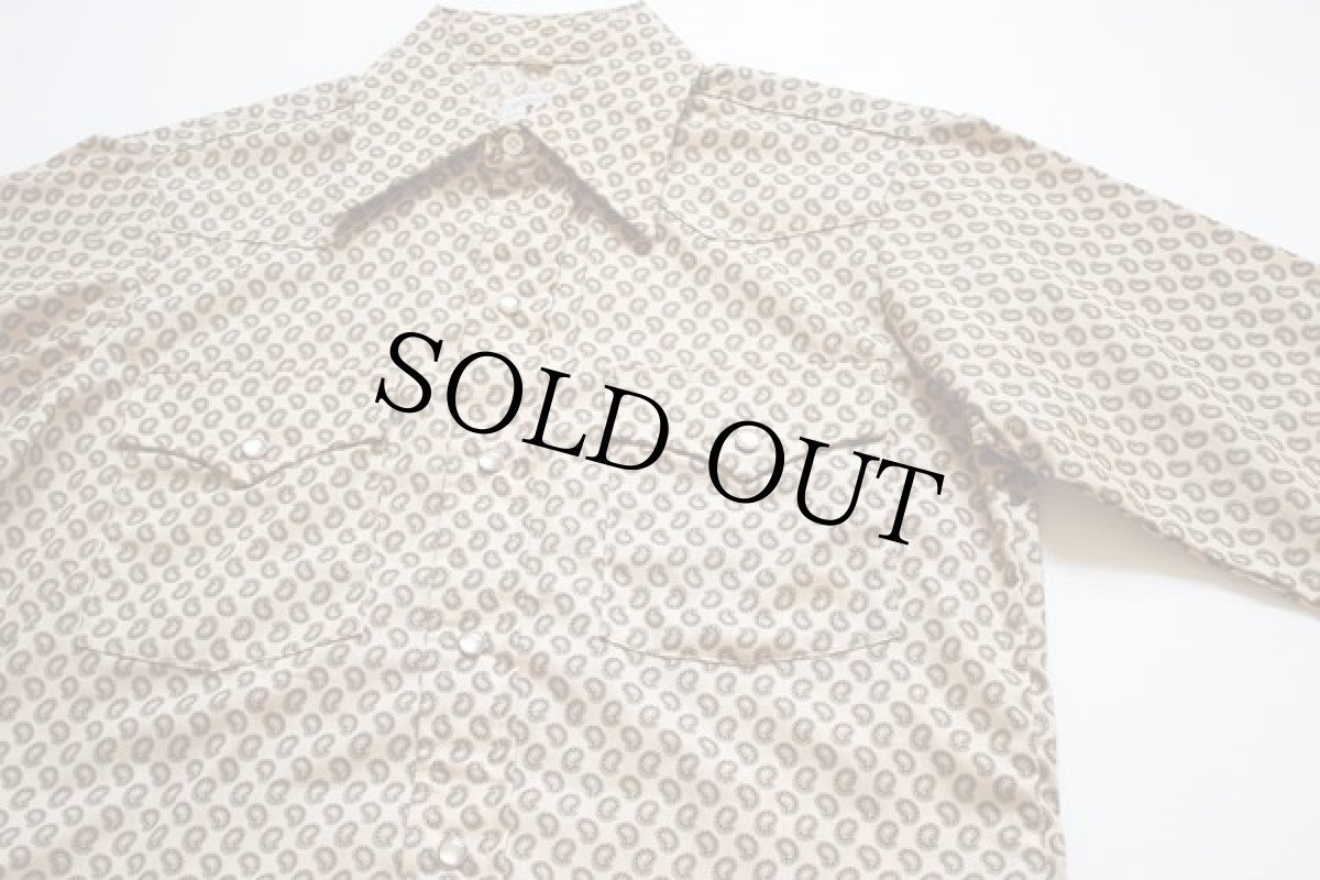 画像2: デッドストック★70s USA製 Leeリー ペイズリー 総柄 ウエスタンシャツ 14.5 (2)