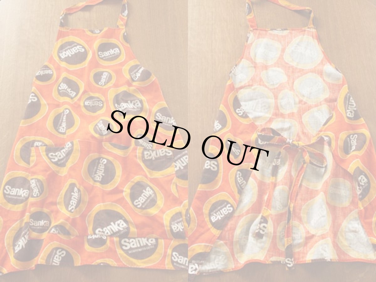 画像2: ビンテージ Sanka COFFEE 総柄 キャンバス エプロン (2)