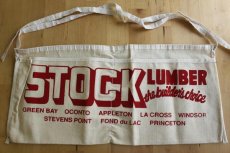 画像2: デッドストック★ビンテージ STOCK LUMBER キャンバス ワークエプロン 生成り (2)