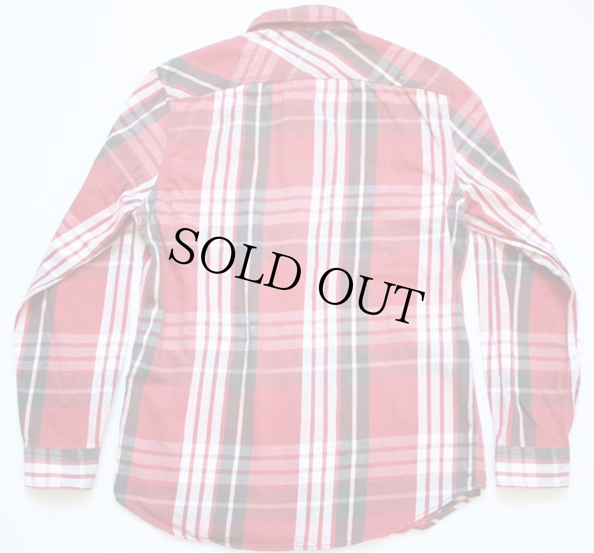 画像2: RRL ダブルアールエル ラルフローレン コットン フランネルシャツ 赤 M (2)