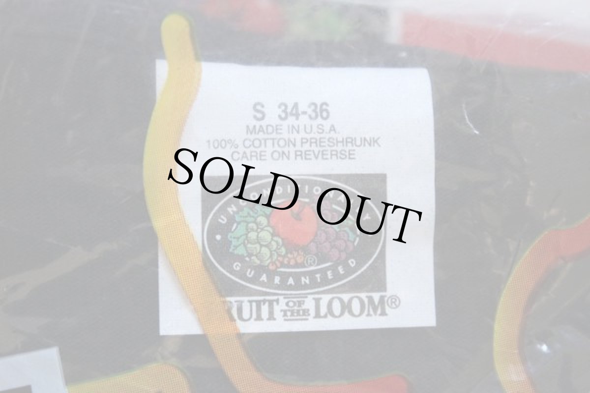 画像3: デッドストック★90s USA製 FRUIT OF THE LOOM コットン ポケットTシャツ 黒 S 2枚セット (3)