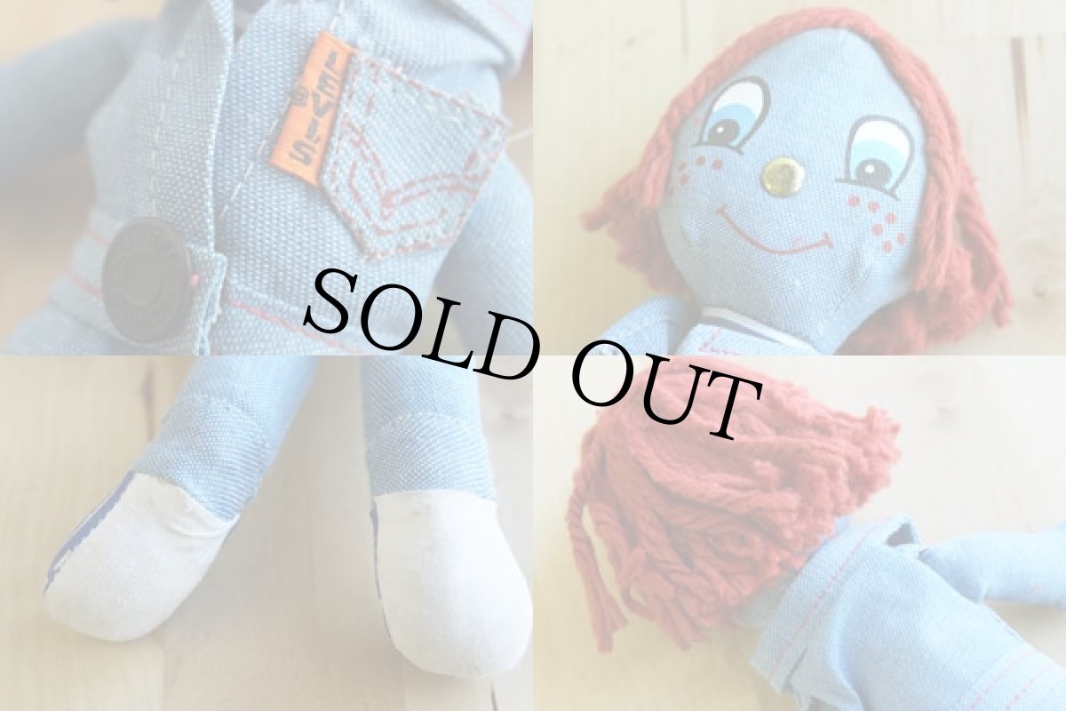 画像2: 70s LEVI'Sリーバイス BIGE デニム ラグドール★ぬいぐるみ (2)