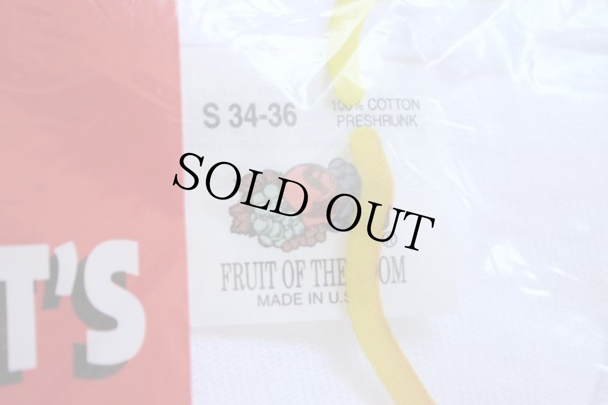 画像3: デッドストック★90s USA製 FRUIT OF THE LOOM コットン ポケットTシャツ 白 S 2枚セット (3)