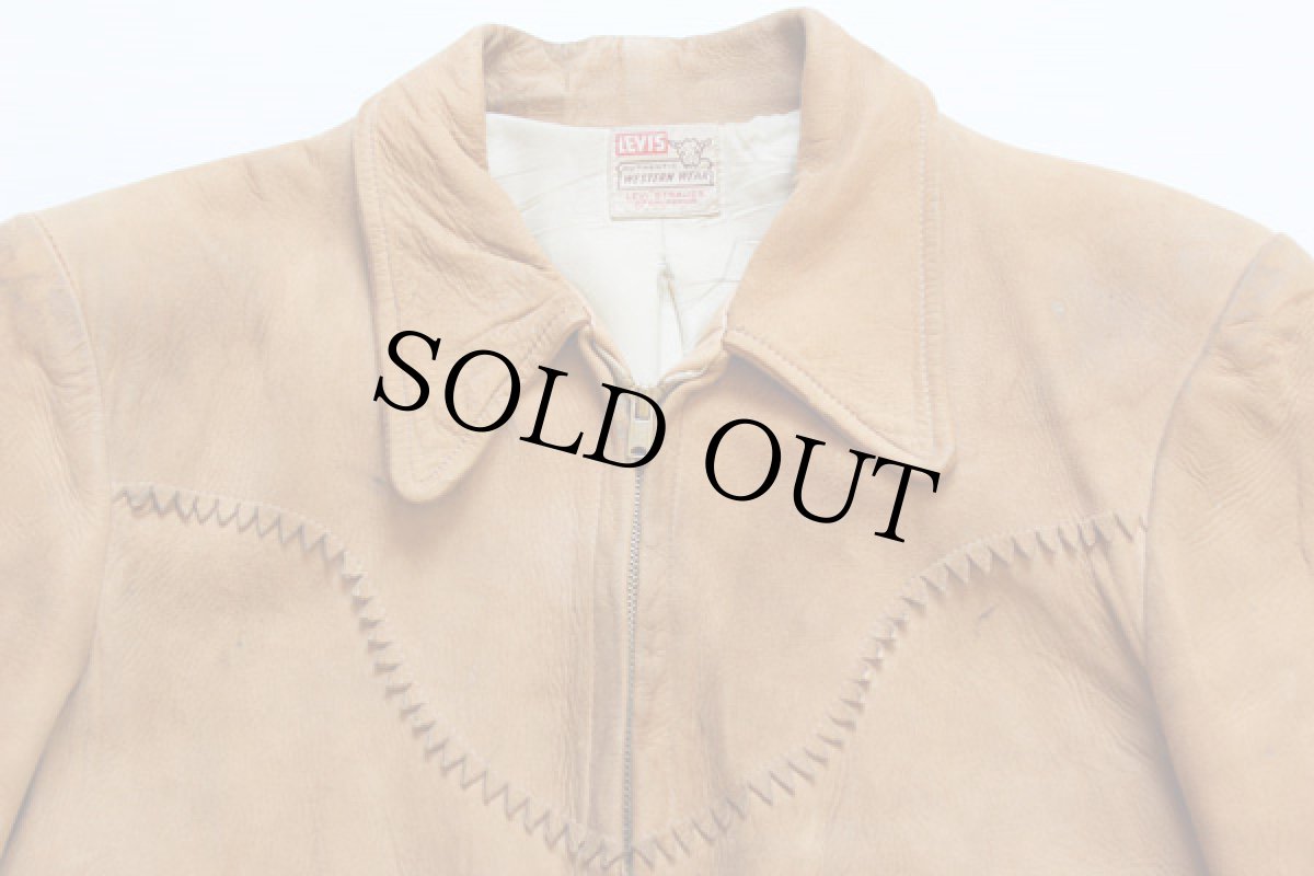 画像3: 50s LEVI'Sリーバイス ショートホーン スエードレザージャケット (3)