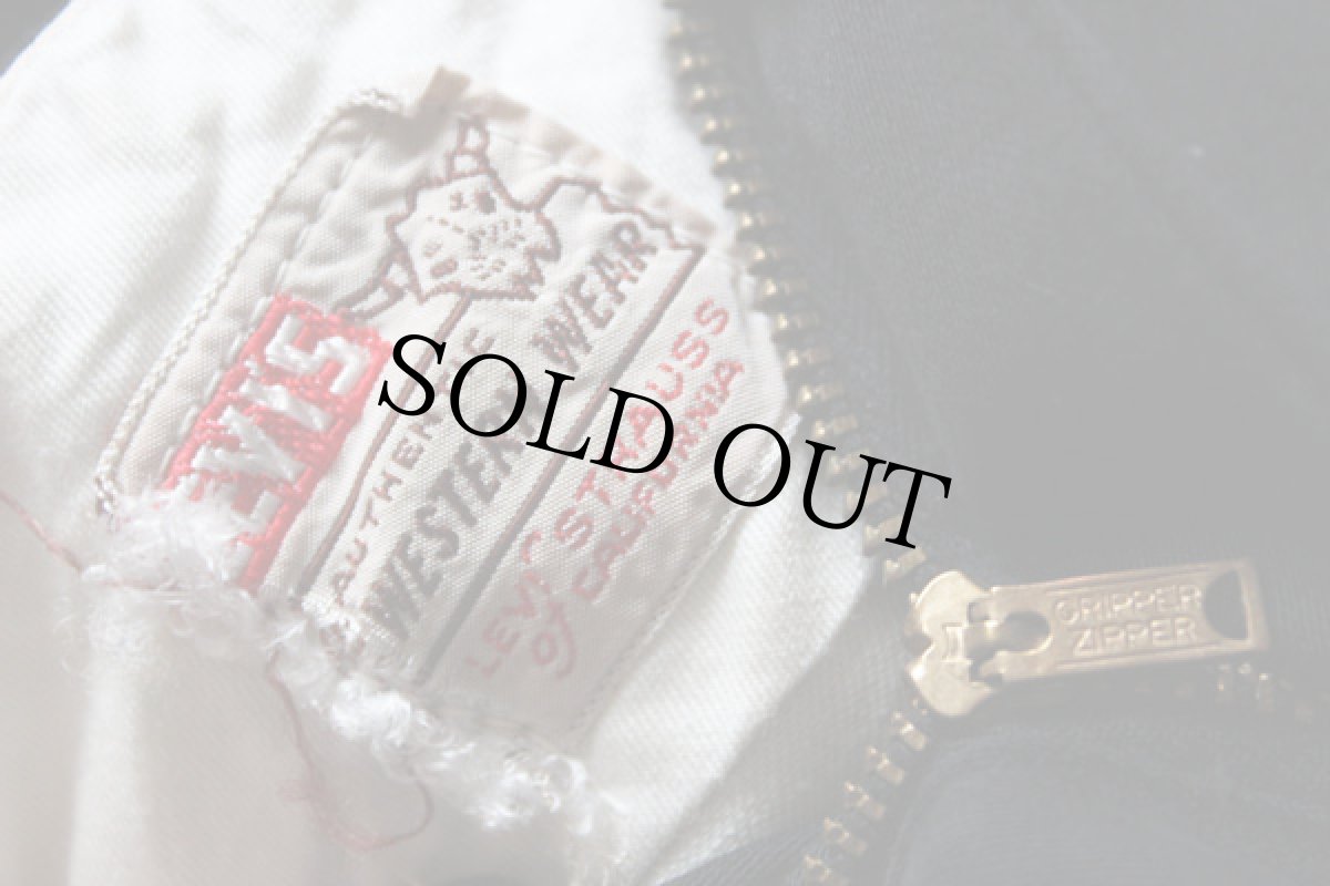 画像4: 50s LEVI'Sリーバイス ショートホーン ギャバジン ランチパンツ 黒 (4)