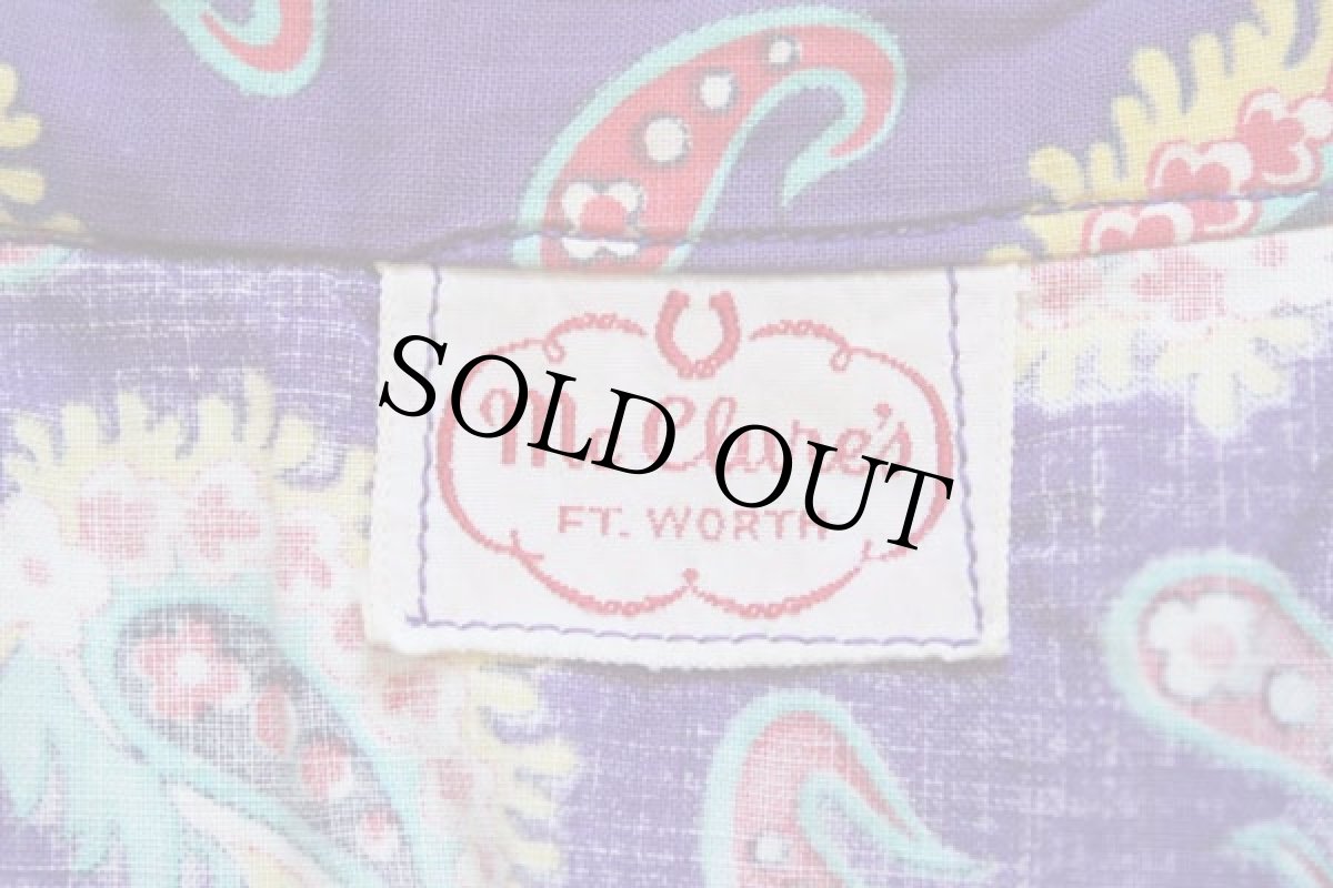 画像3: 40s Mc Clure's ペイズリー 総柄 ウエスタンシャツ (3)