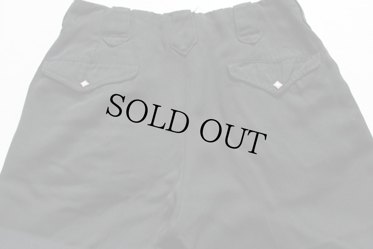 画像3: 50s LEVI'Sリーバイス ショートホーン ギャバジン ランチパンツ 黒 (3)