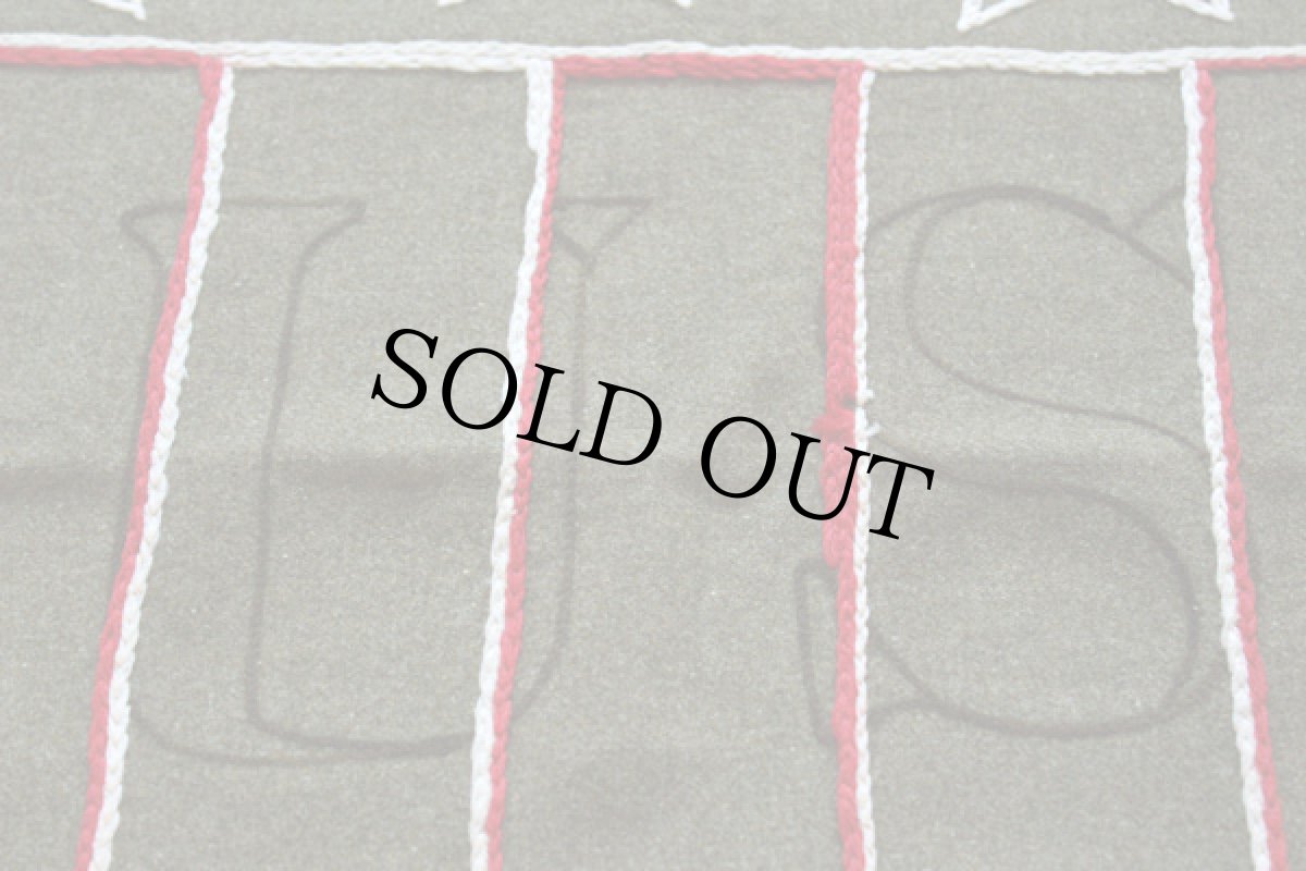 画像5: アンティーク 米軍 U.S.ARMY チェーン刺繍入りブランケット (5)