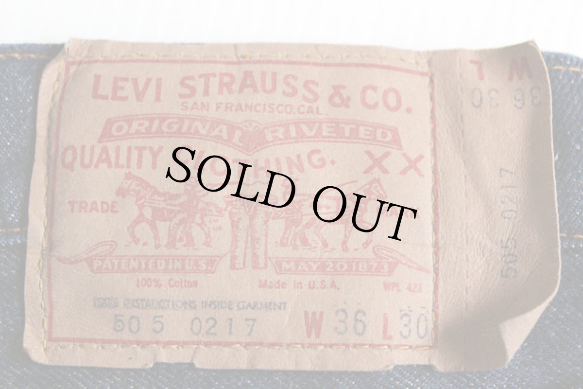 画像3: 70s USA製 Levi'sリーバイス 505 シングル 66前期 耳付き デニムパンツ W36 L30 (3)