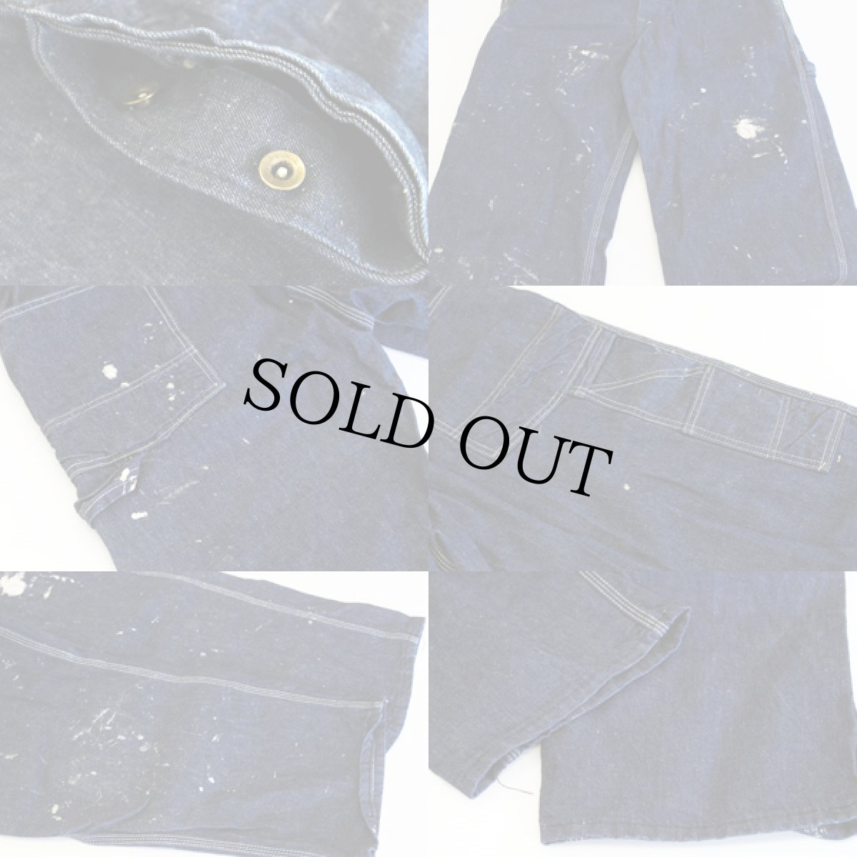 画像3: 50s OSHKOSH B'GOSH インディゴ デニムオーバーオール ペンキ飛び (3)