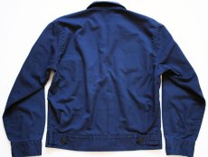 画像2: 70s WORK WEAR パッチ付き ワークジャケット 紺 S (2)