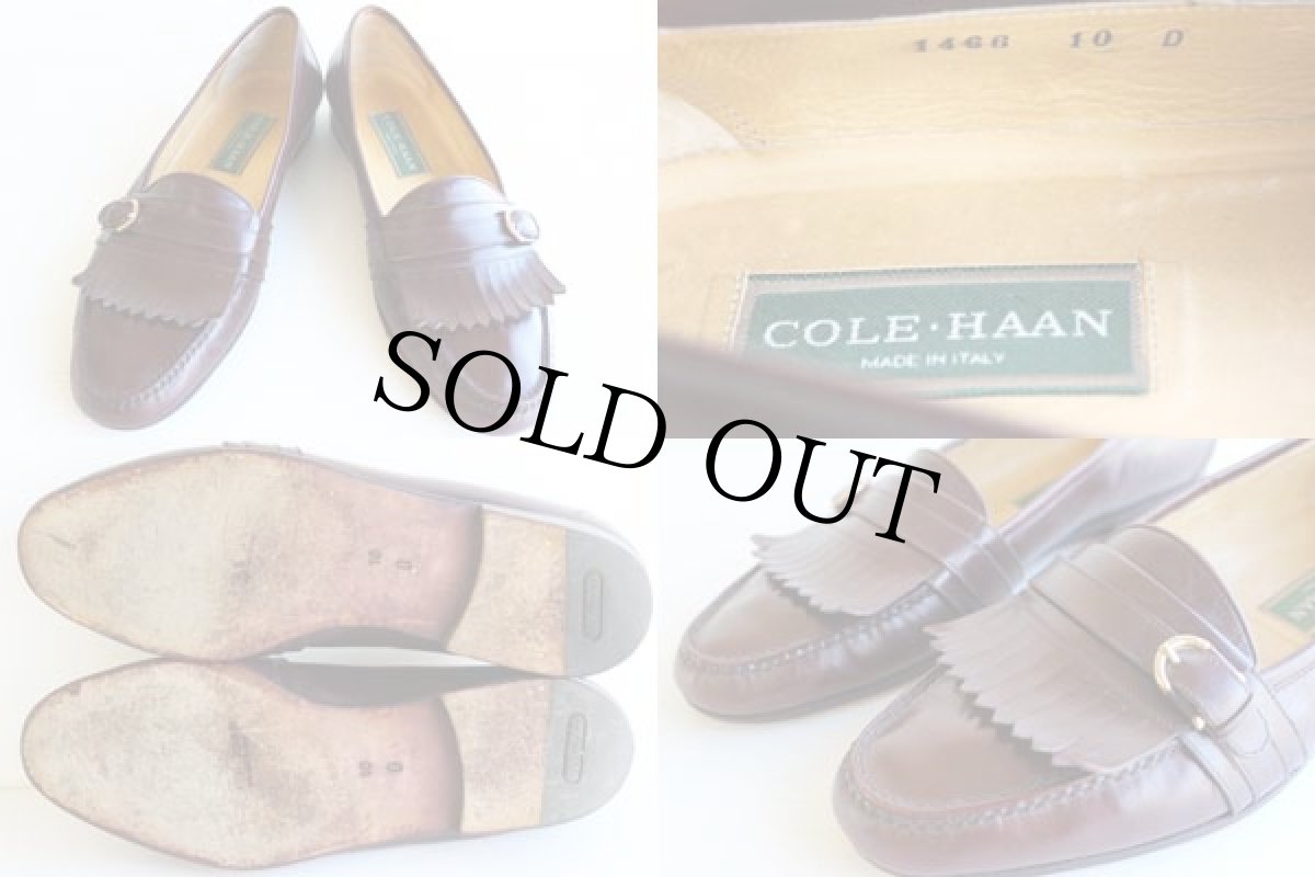 画像3: イタリア製 COLE-HAANコールハーン ローファー レザーシューズ 赤茶 10D★革靴 (3)