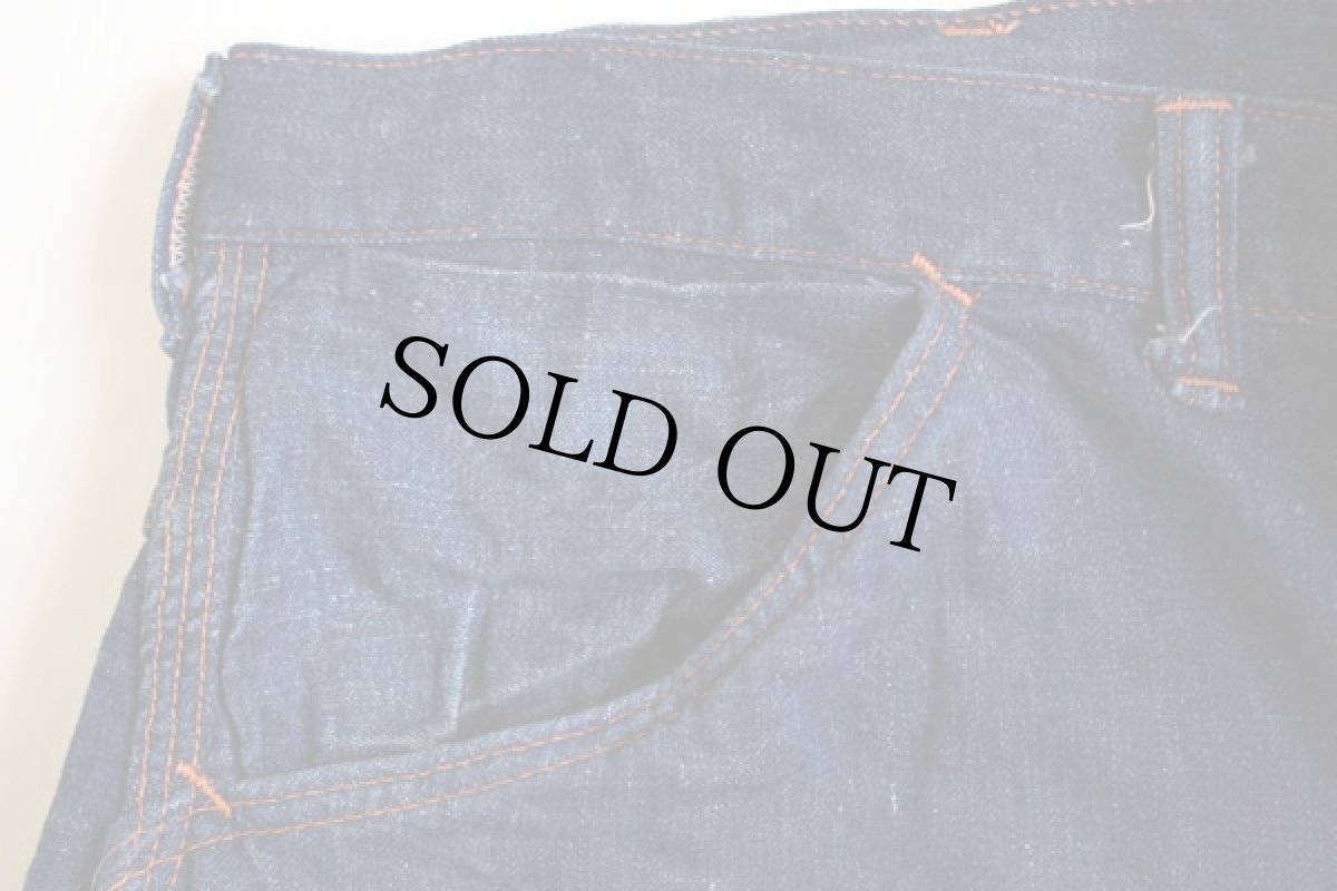 画像5: 60s UNKNOWN インディゴ デニム ペインターパンツ w42 (5)