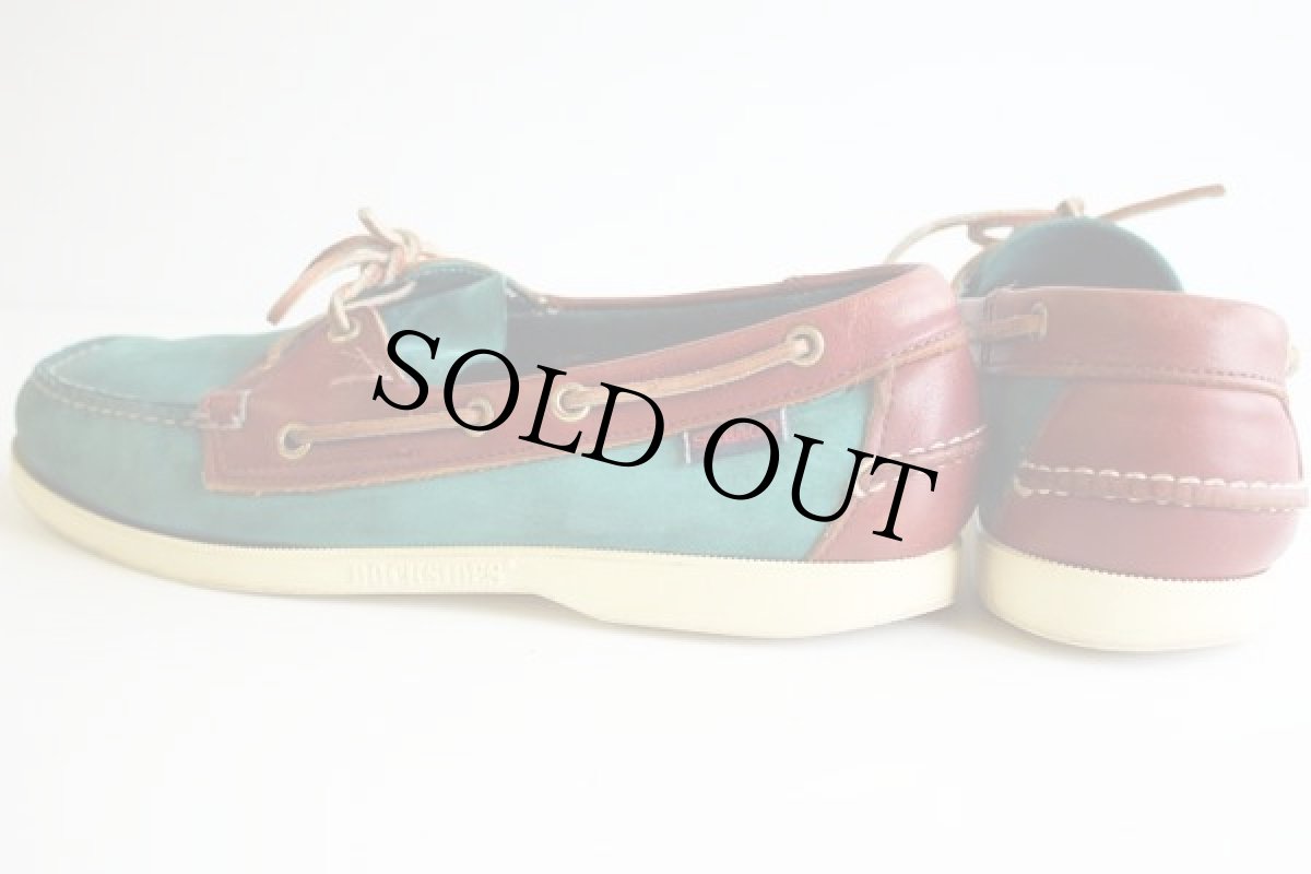 画像2: USA製 SEBAGO DOCKSIDES セバゴ ツートン レザー モカシン デッキシューズ 9M (2)