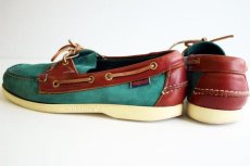 画像2: USA製 SEBAGO DOCKSIDES セバゴ ツートン レザー モカシン デッキシューズ 9M (2)