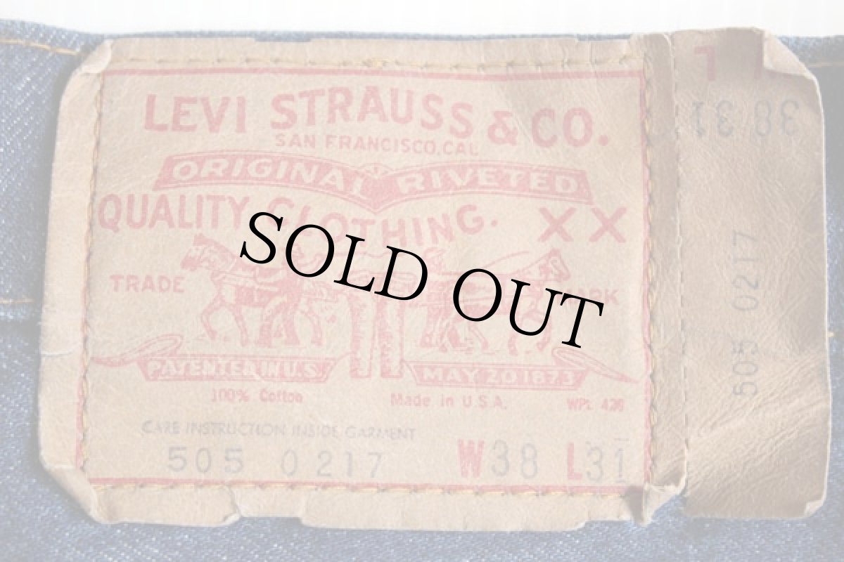 画像3: 70s USA製 Levi'sリーバイス 505 シングル 66前期 デニムパンツ W38 L31 (3)