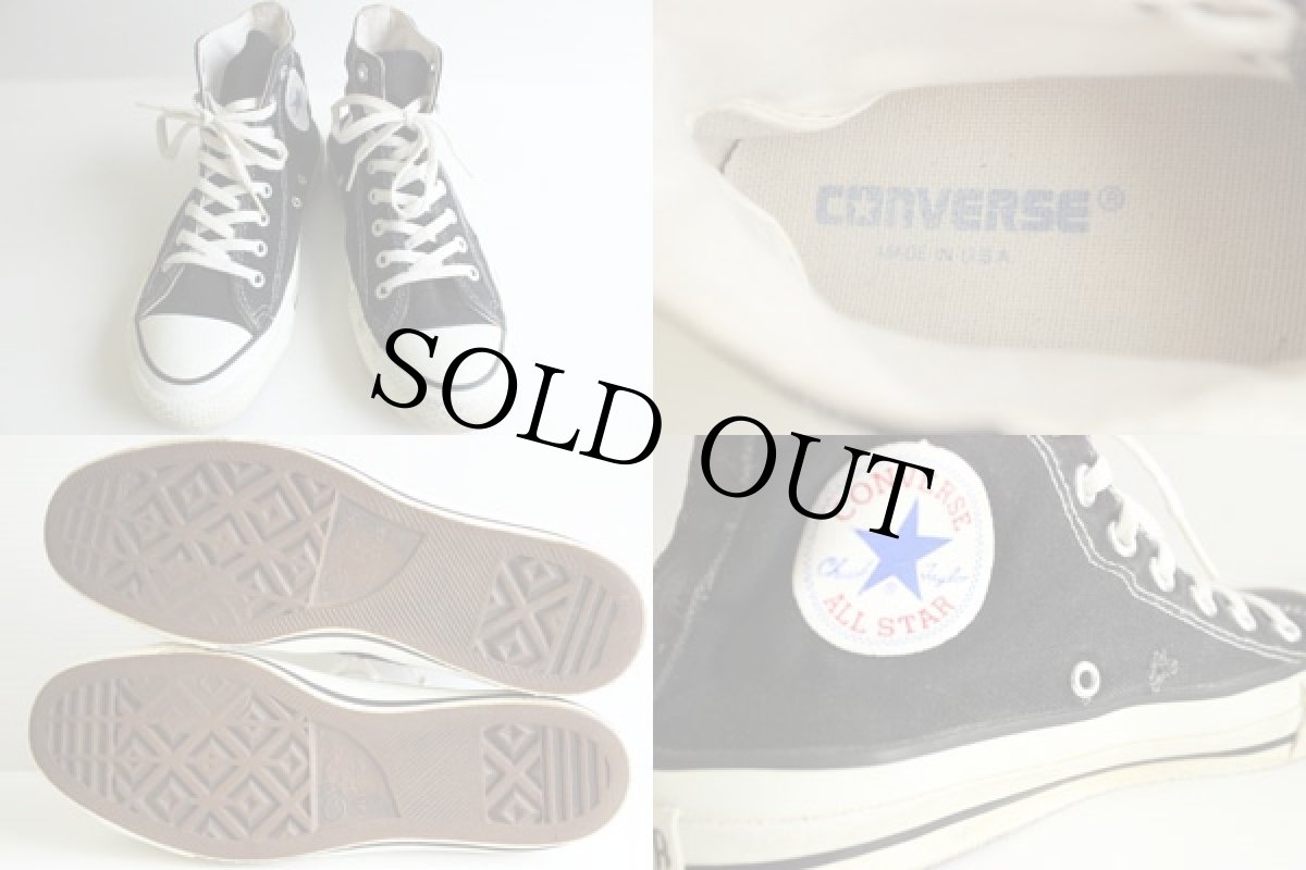 画像3: 90s USA製 CONVARSEコンバース ALLSTARオールスター HI 黒 8 (3)